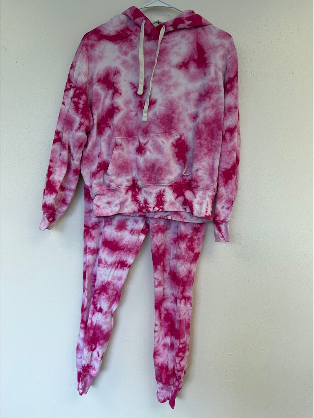 GAP Women's Pink Tie-Dye Sweatpants and Hoodie Set Size Small